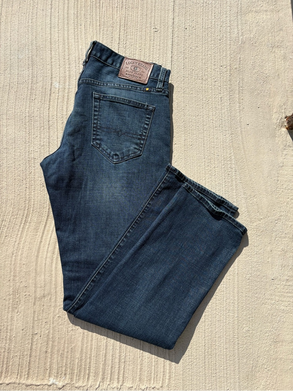 Lucky Brand Men's Dark Blue Straight Jeans